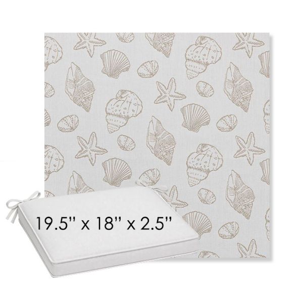 Picture of Nantucket Suntan | Sunbrella® 19.5" x 18" Outdoor Dining Cushion