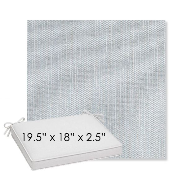 Picture of Nova Chambray | Sunbrella® 19.5" x 18" Outdoor Dining Cushion