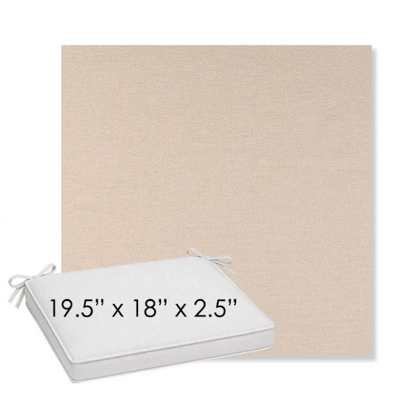 Picture of Nuance Eggshell | Sunbrella® 19.5" x 18" Outdoor Dining Cushion