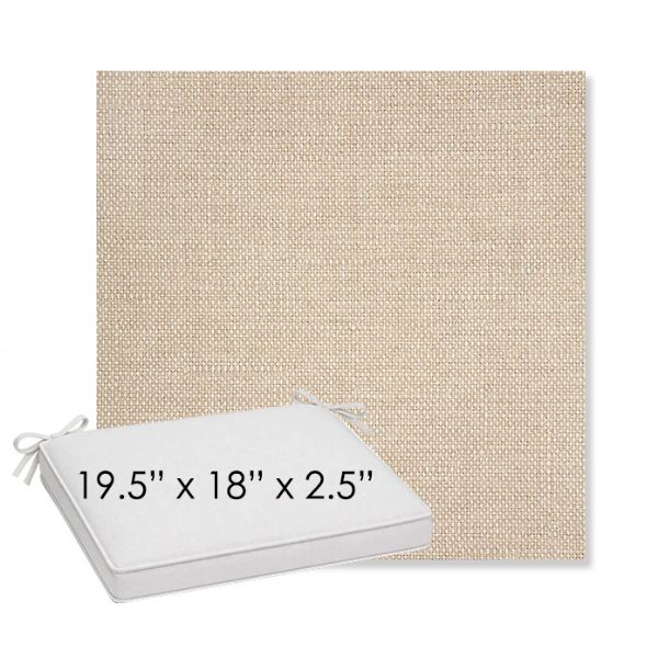 Picture of Piazza Dune | Sunbrella® 19.5" x 18" Outdoor Dining Cushion