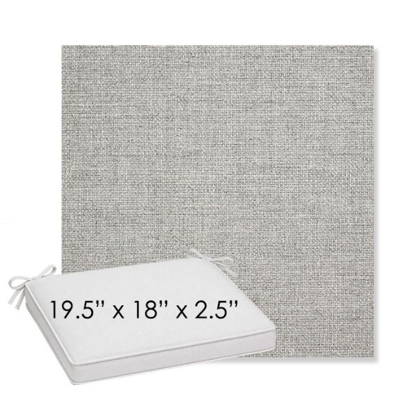 Picture of Piazza Pebble | Sunbrella® 19.5" x 18" Outdoor Dining Cushion