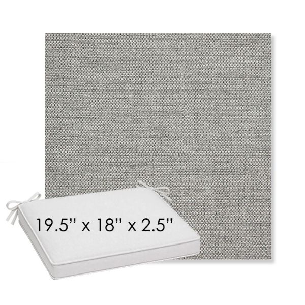 Picture of Piazza Stone | Sunbrella® 19.5" x 18" Outdoor Dining Cushion
