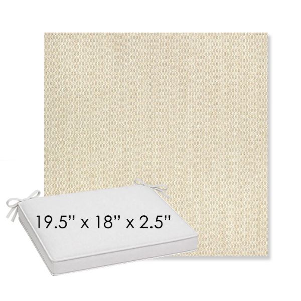 Picture of Pique Flax | Sunbrella® 19.5" x 18" Outdoor Dining Cushion