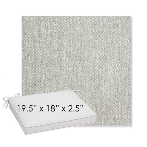 Picture of Pique Gravel | Sunbrella® 19.5" x 18" Outdoor Dining Cushion