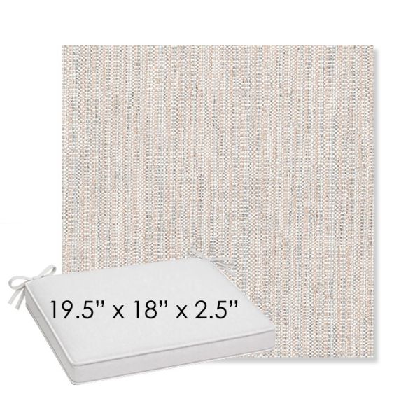 Picture of Poros Sky | Sunbrella® 19.5" x 18" Outdoor Dining Cushion