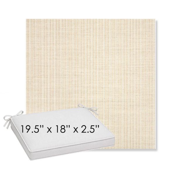 Picture of Proven Flax | Sunbrella® 19.5" x 18" Outdoor Dining Cushion