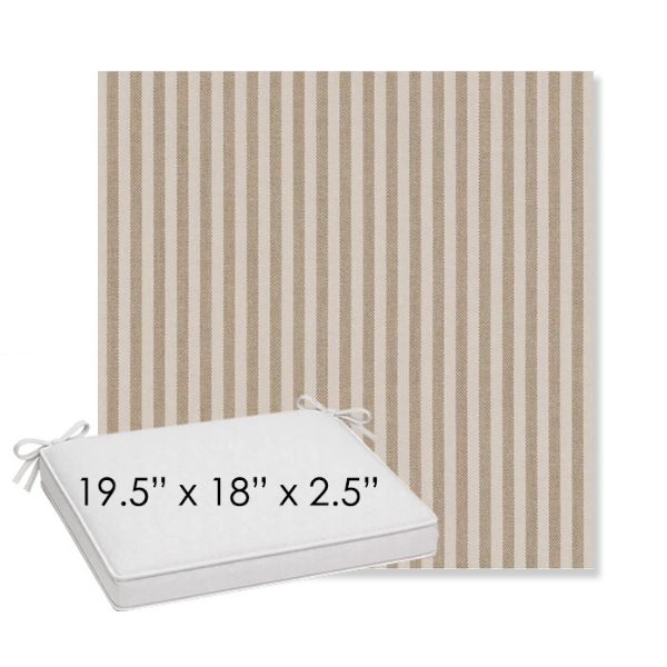 Picture of Refresh Dune | Sunbrella® 19.5" x 18" Outdoor Dining Cushion