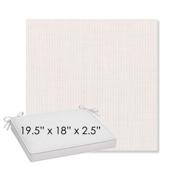 Picture of Replay Linen | Sunbrella® 19.5" x 18" Outdoor Dining Cushion