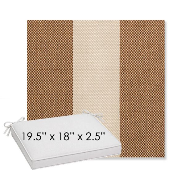 Picture of Rothko Latte | Sunbrella® 19.5" x 18" Outdoor Dining Cushion