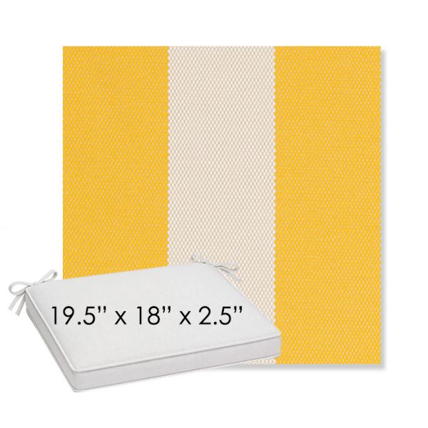 Picture of Rothko Lemonade | Sunbrella® 19.5" x 18" Outdoor Dining Cushion