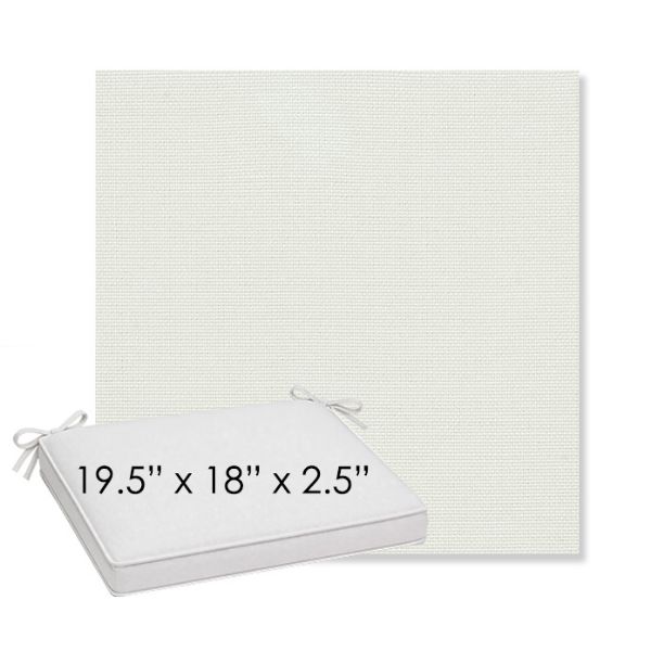 Picture of Sailcloth Salt | Sunbrella® 19.5" x 18" Outdoor Dining Cushion