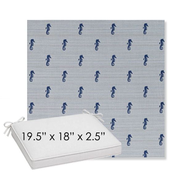 Picture of Schooner Neptune | Sunbrella® 19.5" x 18" Outdoor Dining Cushion