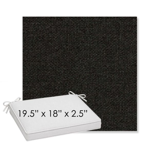 Picture of Source Coal | Sunbrella® 19.5" x 18" Outdoor Dining Cushion