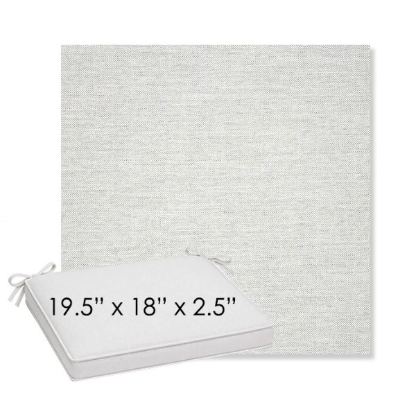 Picture of Switch Snow | Sunbrella® 19.5" x 18" Outdoor Dining Cushion