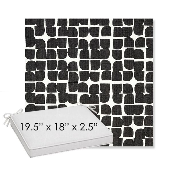 Picture of Toggle Inkblot | Sunbrella® 19.5" x 18" Outdoor Dining Cushion