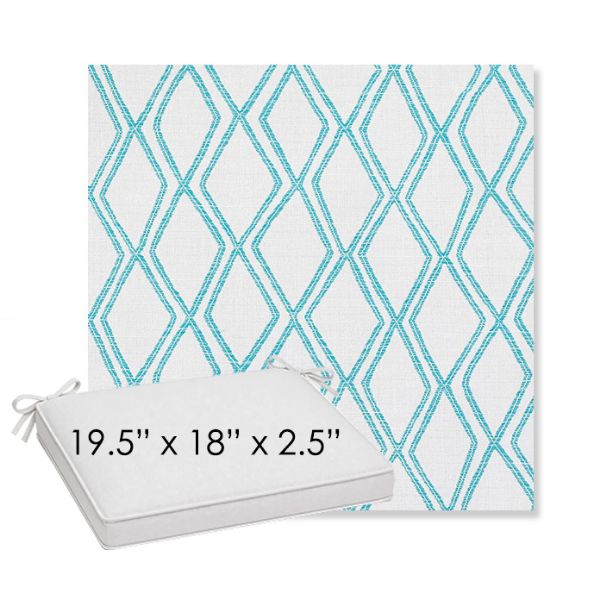 Picture of Voyage Breeze | Sunbrella® 19.5" x 18" Outdoor Dining Cushion