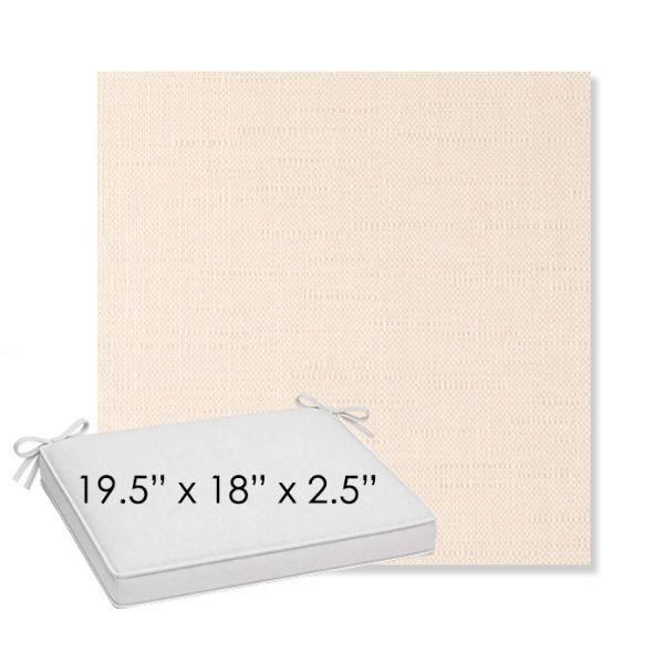 Picture of Willa Cream | Sunbrella® 19.5" x 18" Outdoor Dining Cushion
