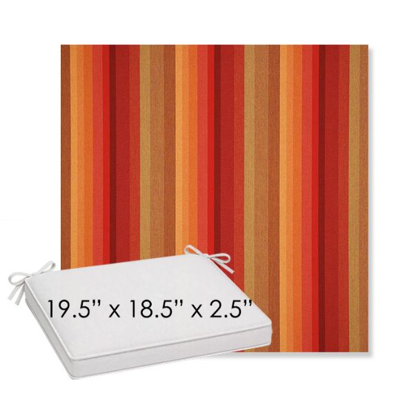 Picture of Astoria Sunset | Sunbrella® 19.5" x 18.5" Outdoor Dining Cushion