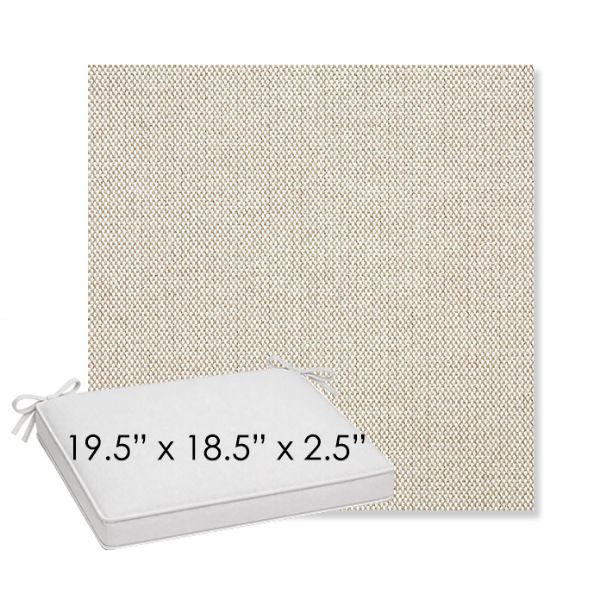 Picture of Blend Linen | Sunbrella® 19.5" x 18.5" Outdoor Dining Cushion