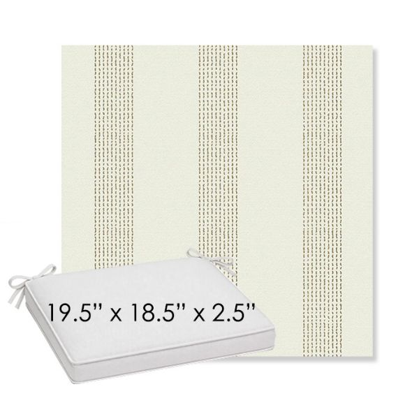Picture of Caper Linen | Sunbrella® 19.5" x 18.5" Outdoor Dining Cushion