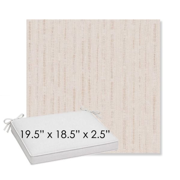 Picture of Abundant Parchment | Sunbrella® 19.5" x 18.5" Outdoor Dining Cushion
