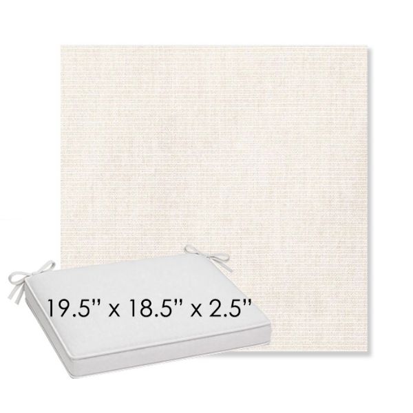 Picture of Ambrose Linen | Sunbrella® 19.5" x 18.5" Outdoor Dining Cushion