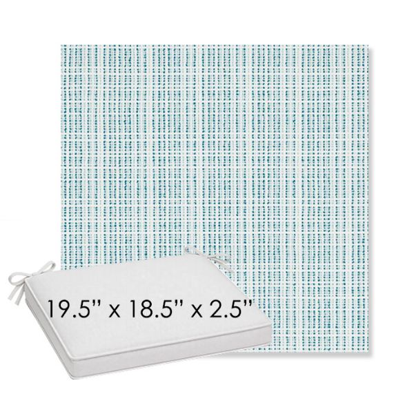 Picture of Benson Lagoon | Sunbrella® 19.5" x 18.5" Outdoor Dining Cushion