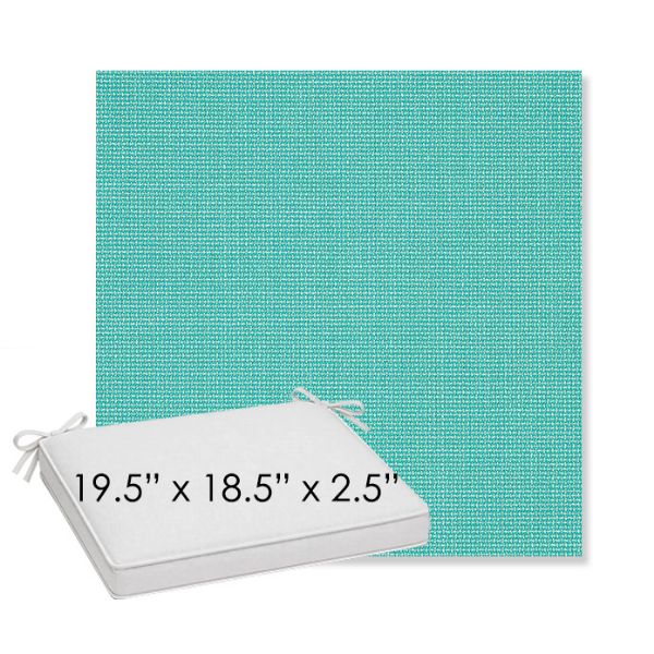 Picture of Bliss Breeze | Sunbrella® 19.5" x 18.5" Outdoor Dining Cushion