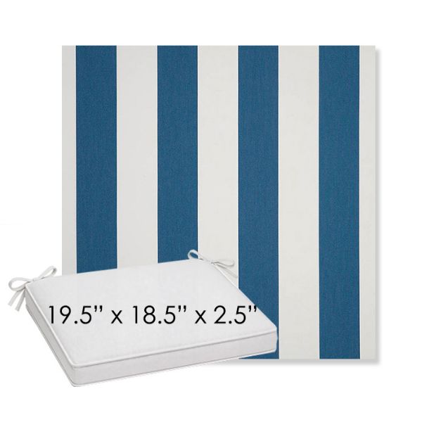 Picture of Cabana Regatta | Sunbrella® 19.5" x 18.5" Outdoor Dining Cushion