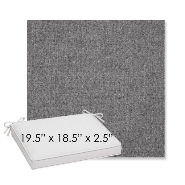 Picture of Cast Slate | Sunbrella® 19.5" x 18.5" Outdoor Dining Cushion