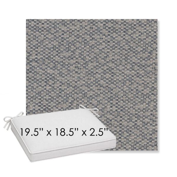 Picture of Dumont Slate | Sunbrella® 19.5" x 18.5" Outdoor Dining Cushion
