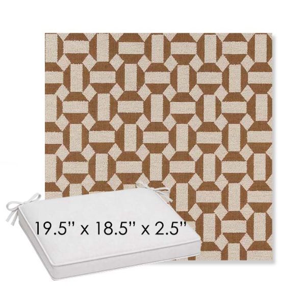 Picture of Hoopla Cold Brew | Sunbrella® 19.5" x 18.5" Outdoor Dining Cushion