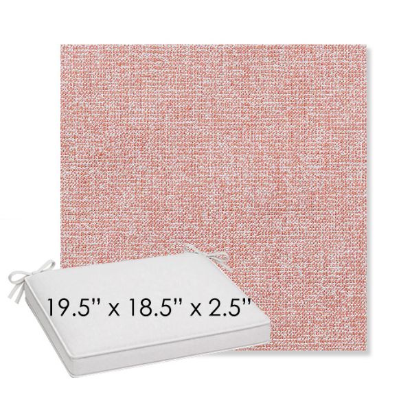 Picture of Kismet Coral | Sunbrella® 19.5" x 18.5" Outdoor Dining Cushion