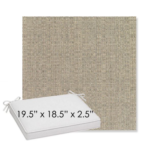 Picture of Linen Stone | Sunbrella® 19.5" x 18.5" Outdoor Dining Cushion