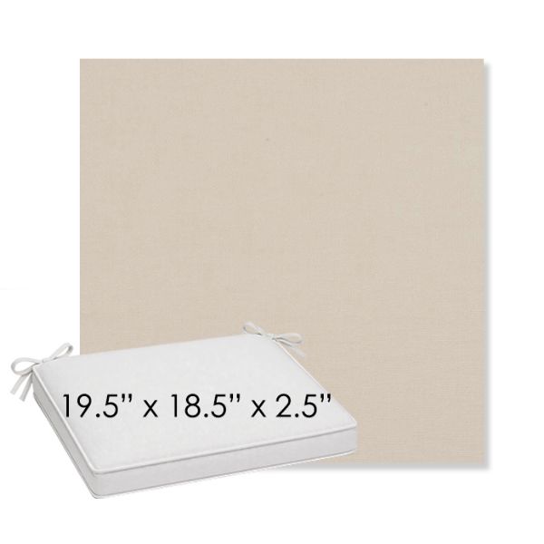 Picture of Natte Canvas | Sunbrella® 19.5" x 18.5" Outdoor Dining Cushion