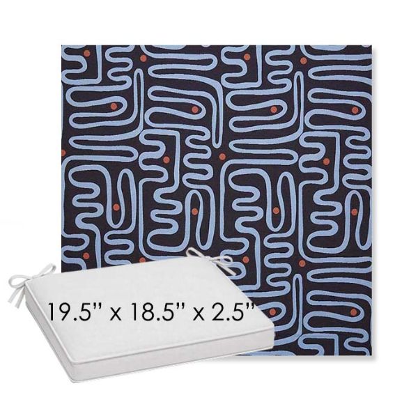 Picture of Nema Lazuli | Sunbrella® 19.5" x 18.5" Outdoor Dining Cushion