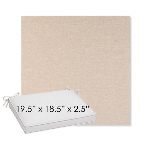 Picture of Nuance Eggshell | Sunbrella® 19.5" x 18.5" Outdoor Dining Cushion