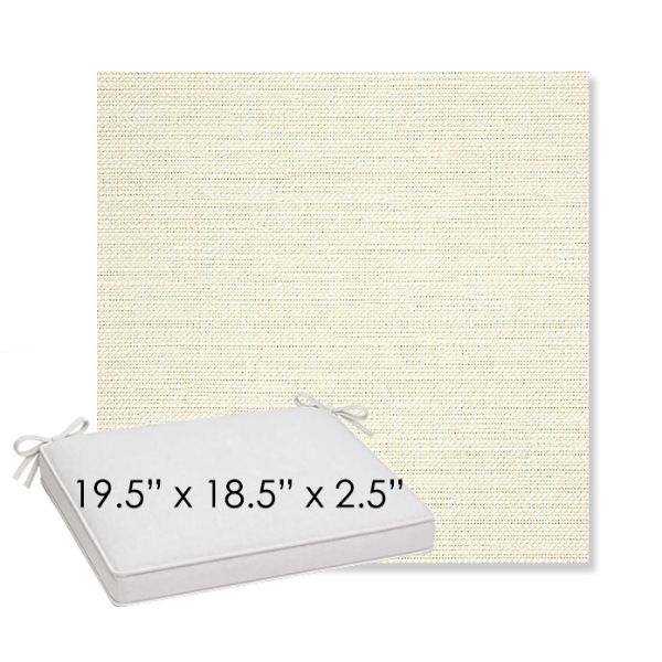 Picture of Piazza Parchment | Sunbrella® 19.5" x 18.5" Outdoor Dining Cushion