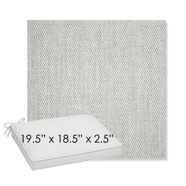 Picture of Pique Cloud | Sunbrella® 19.5" x 18.5" Outdoor Dining Cushion