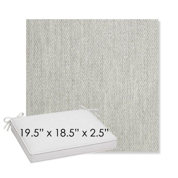 Picture of Pique Gravel | Sunbrella® 19.5" x 18.5" Outdoor Dining Cushion