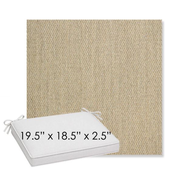 Picture of Pique Sand | Sunbrella® 19.5" x 18.5" Outdoor Dining Cushion