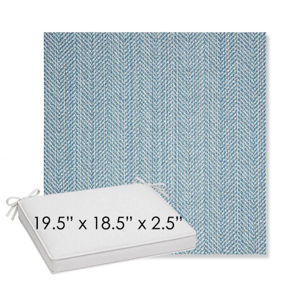 Picture of Posh Sky | Sunbrella® 19.5" x 18.5" Outdoor Dining Cushion