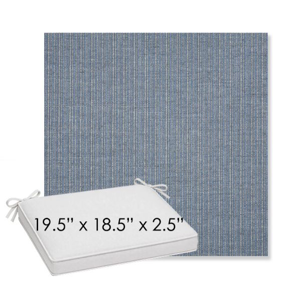 Picture of Proven Denim | Sunbrella® 19.5" x 18.5" Outdoor Dining Cushion
