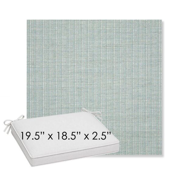 Picture of Proven Seaglass | Sunbrella® 19.5" x 18.5" Outdoor Dining Cushion