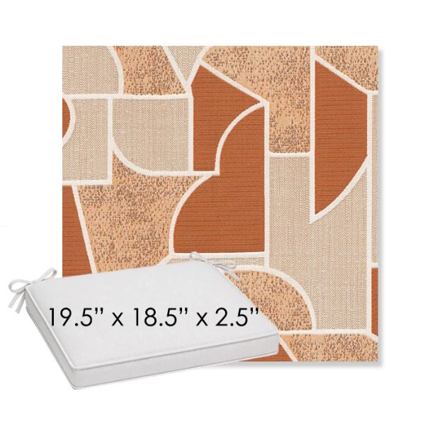 Picture of Territory Turmeric | Sunbrella® 19.5" x 18.5" Outdoor Dining Cushion