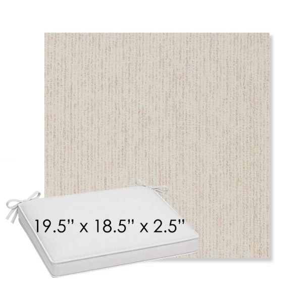 Picture of Vista Alabaster | Sunbrella® 19.5" x 18.5" Outdoor Dining Cushion
