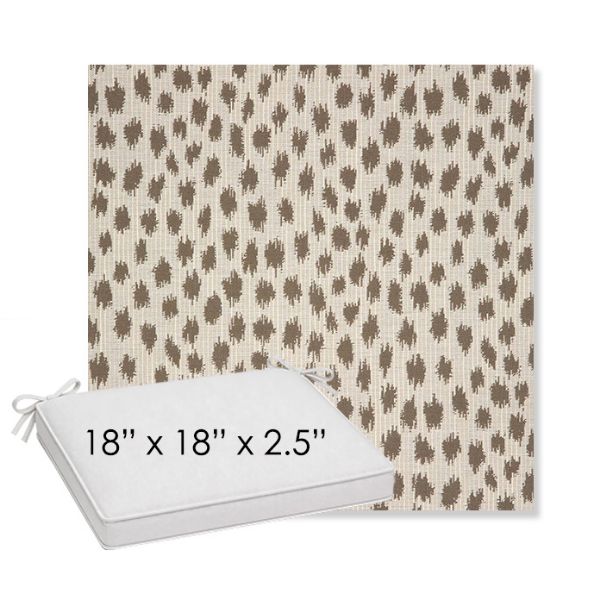 Picture of Agra Pebble | Sunbrella® 18" x 18" x 2.5" Outdoor Dining Cushion