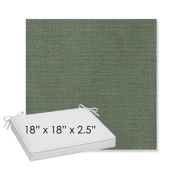 Picture of Bliss Aloe | Sunbrella® 18" x 18" x 2.5" Outdoor Dining Cushion
