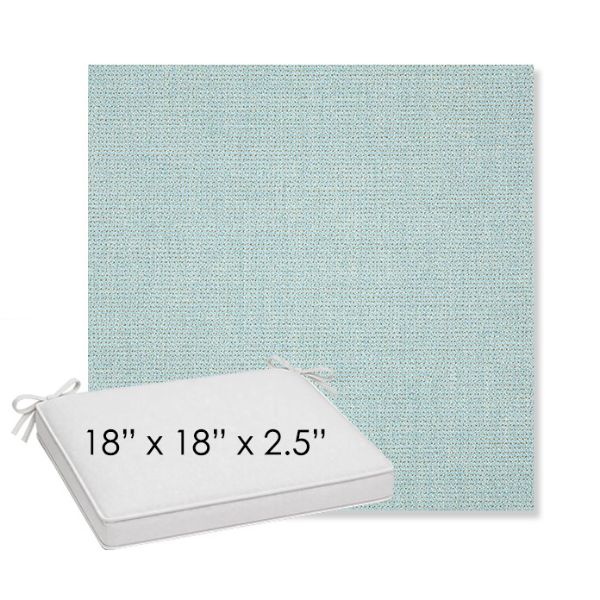 Picture of Bliss Dew | Sunbrella® 18" x 18" x 2.5" Outdoor Dining Cushion