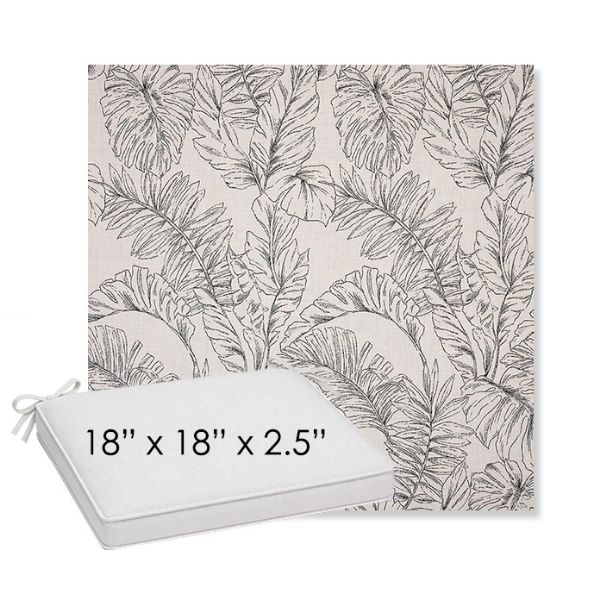 Picture of Calm Graphite | Sunbrella® 18" x 18" x 2.5" Outdoor Dining Cushion